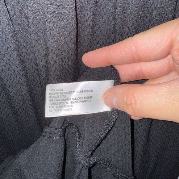 Knox Rose Black Tiered Maxi Dress Short Sleeve Whimsigoth Goth Witchy Size Large - Picture 4 of 6